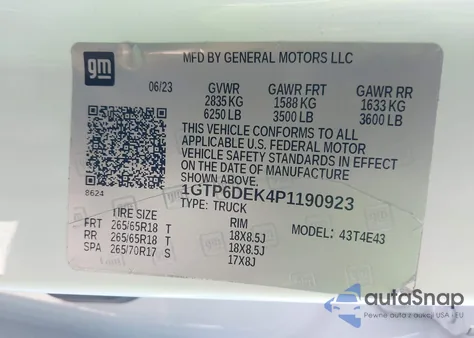 2023 GMC Canyon 4Wd Short Box At4 from USA, damaged, VIN 1GTP6DEK4P1190923